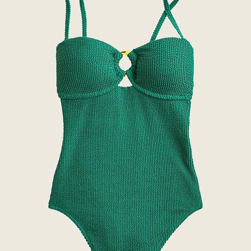 Scrunchie ring bandeau one-piece Vibrant Jade